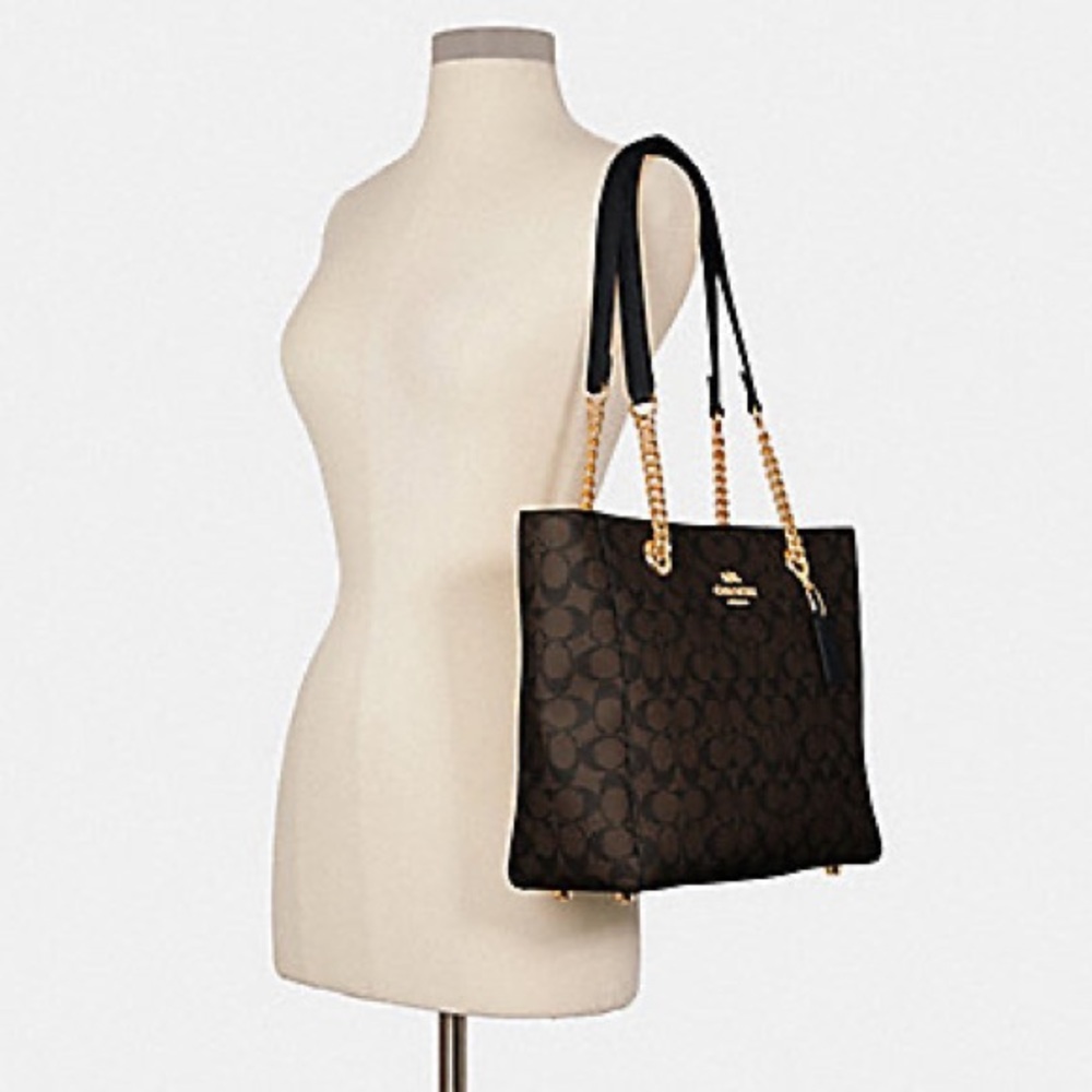 New💃Coach Marlie Tote In Signature Canvas purse - Picture 10 of 11